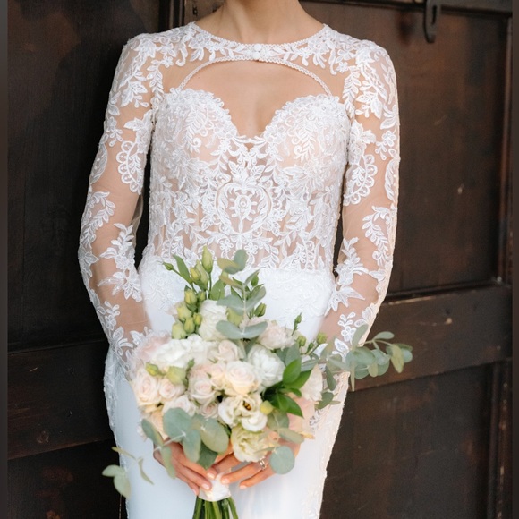 Pronovias Monroe Wedding Dress European Size 4 - Picture 5 of 12